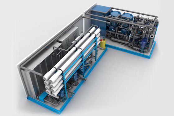 comprar Desenho de Skid 99% Sistema de desalinização de água do mar RO com sistema de controle inteligente fabricação em linha